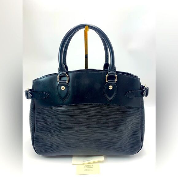 Auth Louis Vuitton Black Epi Leather Passy Tote Bag Preloved Purse Ex++ - Picture 3 of 15